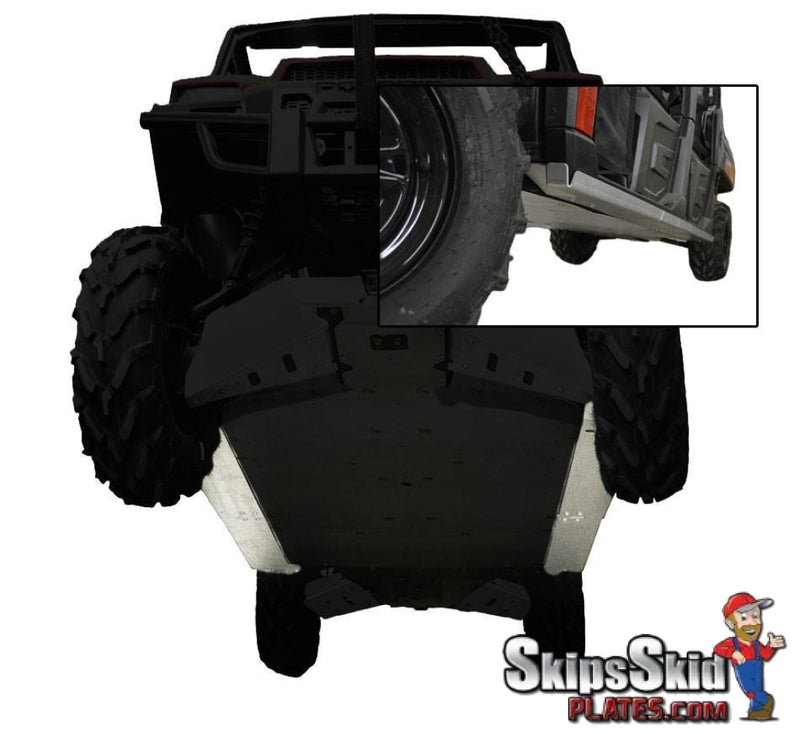 Polaris Ranger XP 1000 Trail Boss Crew Ricochet 4-Piece Aluminum Rock Slider Set UTV Skid Plates